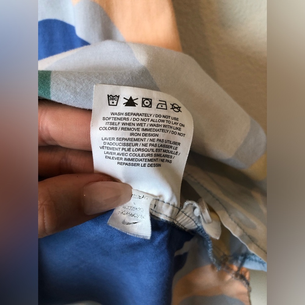 Men’s Nike SB Blue and Yellow Printed Skate Polo Size L - Picture 8 of 9